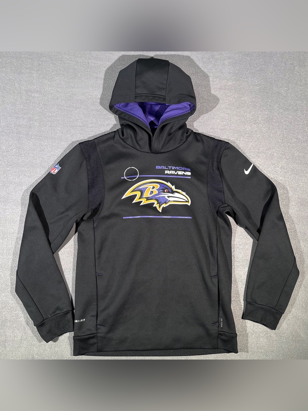 Nike Dri-Fit Baltimore Ravens NFL On-Field Hoodie Youth Size XL 18/20